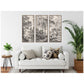 Wooded 1648 Antonie Waterloo Linen Panel 3 Piece Framed Canvas Wall Art Set by Nostalgia Prints