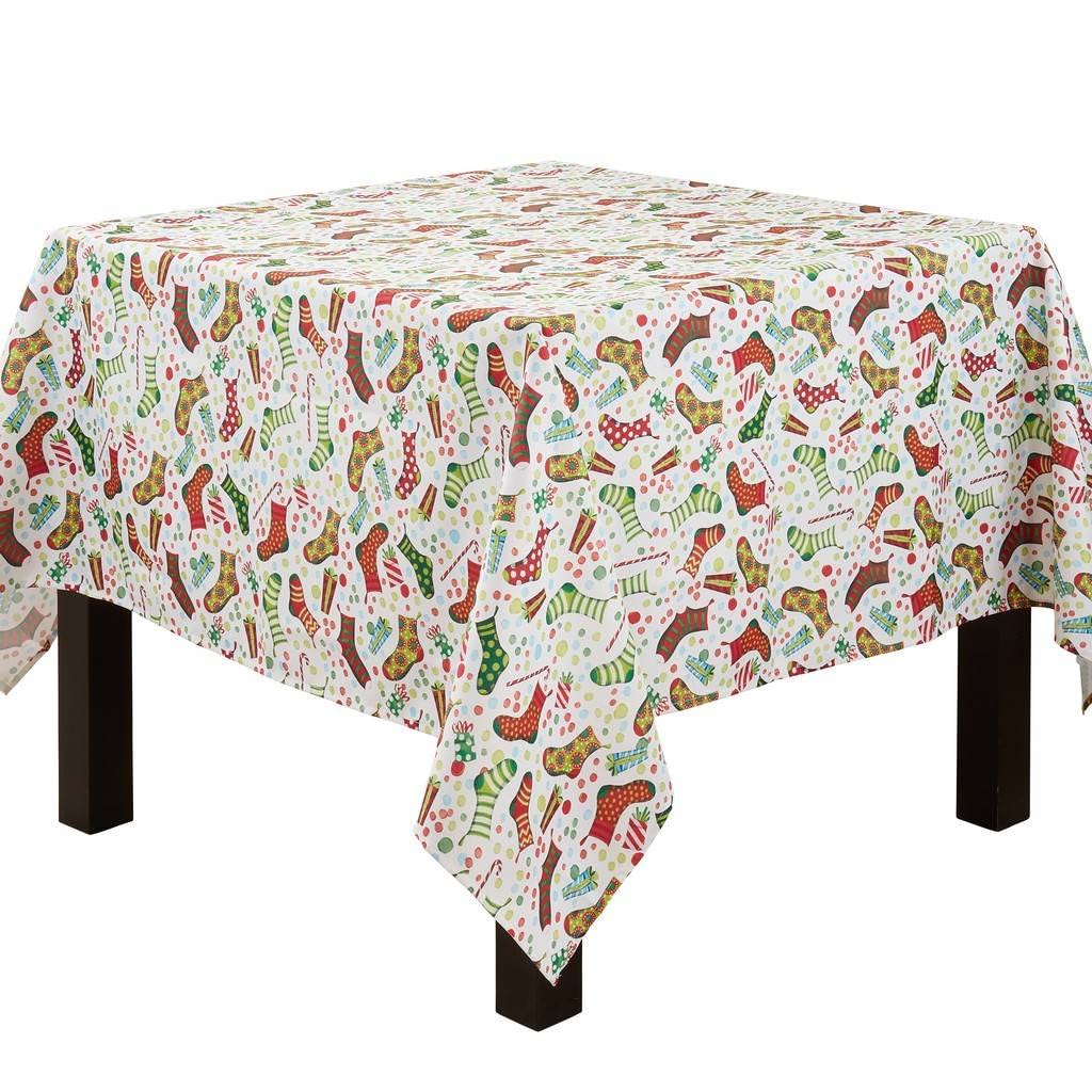 Fennco Styles Christmas Stockings Holiday Tablecloth