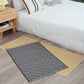 Fennco Styles Woven Classic Diamond Geometric Small Area Rug - Cotton Blend Carpet Indoor Outdoor Floor Mat for Living Room, Entryway, Bedroom and Floor Décor