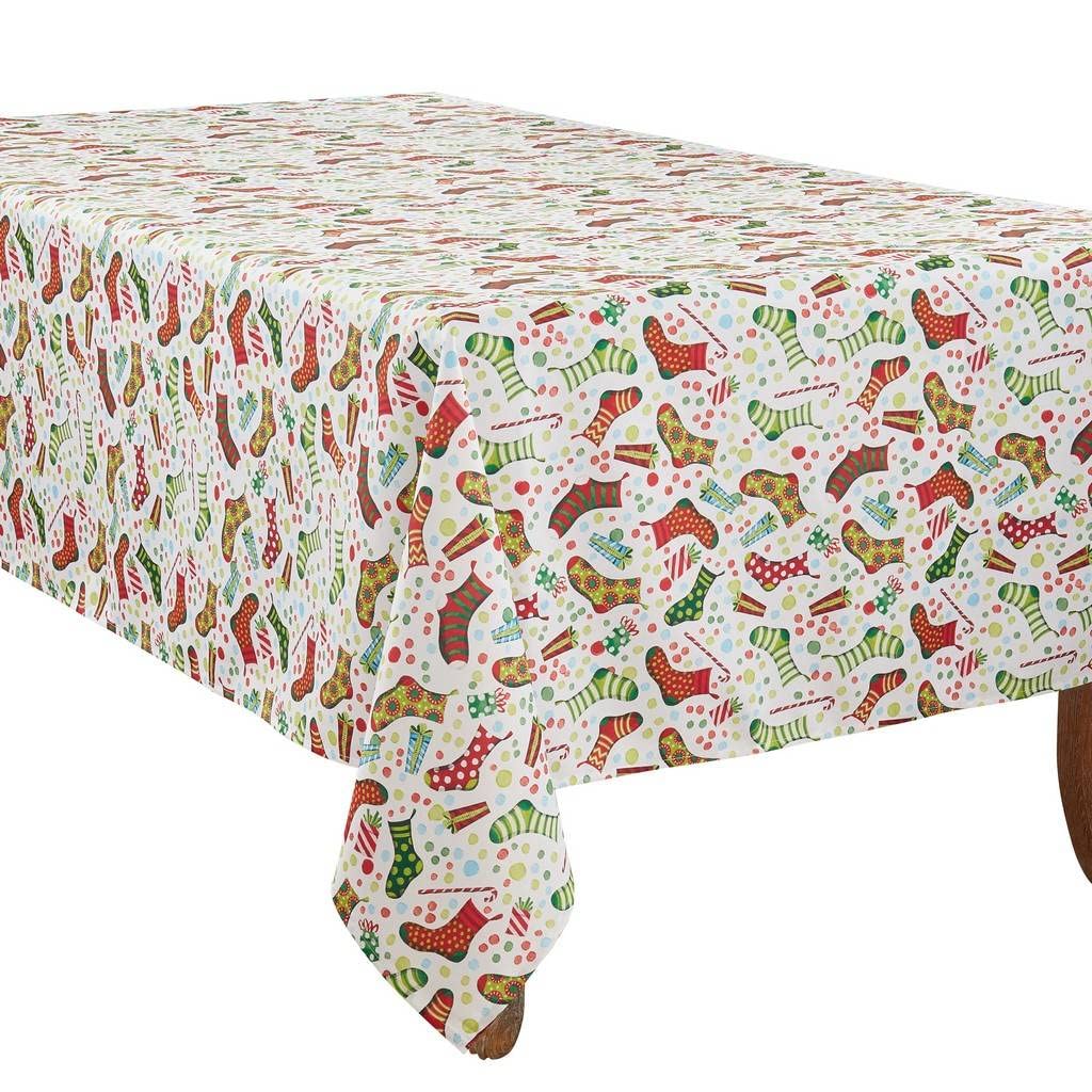 Fennco Styles Christmas Stockings Holiday Tablecloth