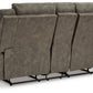 Laresview - Dbl Reclining Loveseat with Console - Fossil