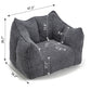Comfortable Chenille Sofa Chair with Resilient Foam Cushion