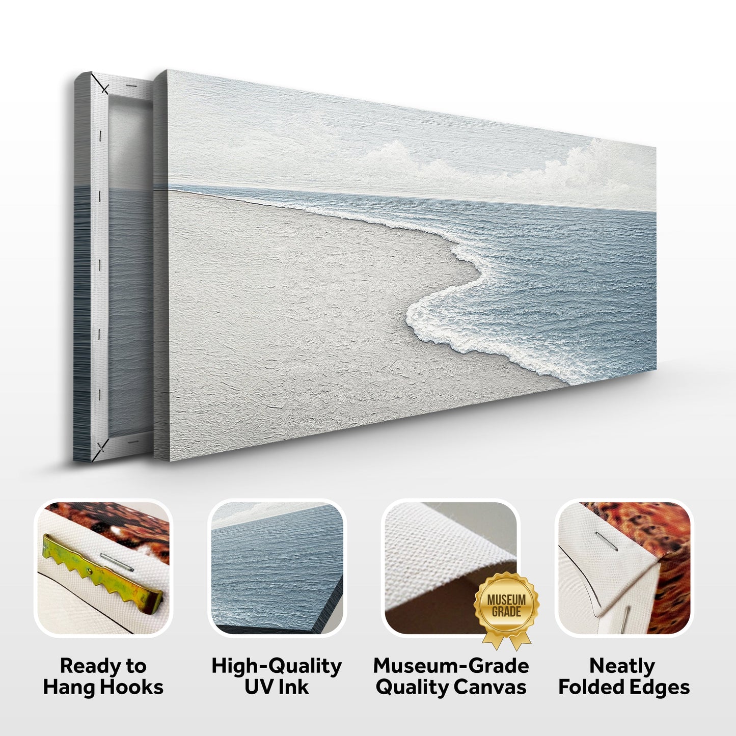 Abstract Beach Shore Wall Art for Home Decor