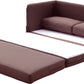 Kathy Collection Fabric Upholstered Modern Loveseat Sleeper Sofa