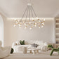 41-Inch White Gold Modern Chandelier Light Fixture