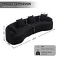 4-Seater Fabric Sofa with Sponge Cushions and Pillows