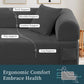 Gray Spring Sofa with Fabric Pillows and Storage