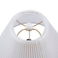 Textured Ceramic Table Lamp with Fluted Fabric Shade