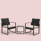 3-Piece Outdoor Patio Furniture Set – Wicker Chairs + Bar Table with Cushions