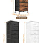 Tall Dresser Storage Organizer 6/7 Drawers Bedroom Chest Fabric Storage Tower