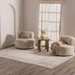 Cream Holi-2301 Washable Area Rug