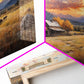 Sunset Ranch Framed Canvas Print Scenic Landscape Art Autumn Mountain Wall Decor Ideal Holiday and Fall Home Decor Extra Large Art