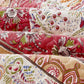 DaDa Bedding Cranberry Sage Floral Chevron Quilt Set - Lightweight Bedspread