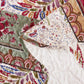 DaDa Bedding Cranberry Sage Floral Chevron Quilt Set - Lightweight Bedspread