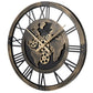 27-Inch Gear Wall Clock with World Map Design