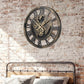 27-Inch Gear Wall Clock with World Map Design