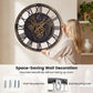 27-Inch Gear Wall Clock with World Map Design