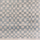 Cream Light Blue Checkered Area Rug