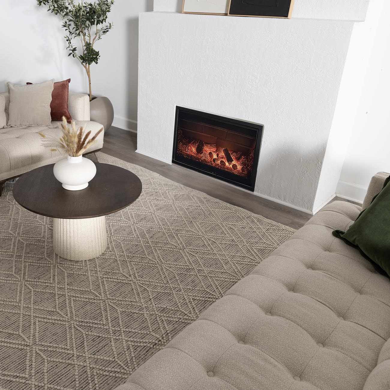 Ramsbury Wool Area Rug Soft Elegant Natural Home Floor Carpet