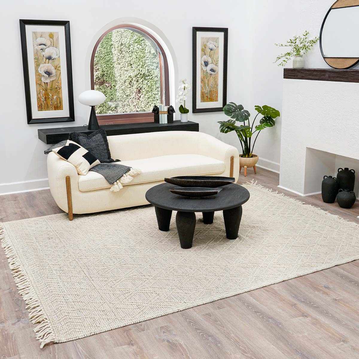 Ramsbury Wool Area Rug Soft Elegant Natural Home Floor Carpet