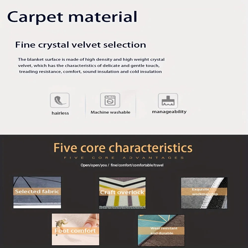 Minimalist Non-Slip Long Runner Rug Carpet