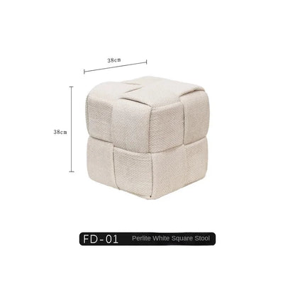 Chenille Woven Bench Stool for Home Seating