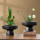 Retro Black Ceramic Vase Plant Pot Tabletop Home Decor Ornament