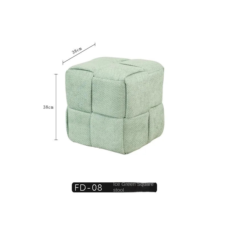 Chenille Woven Bench Stool for Home Seating