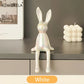 Ceramic Long-Eared Sitting Rabbit Statue Luxury Home Decor Ornament