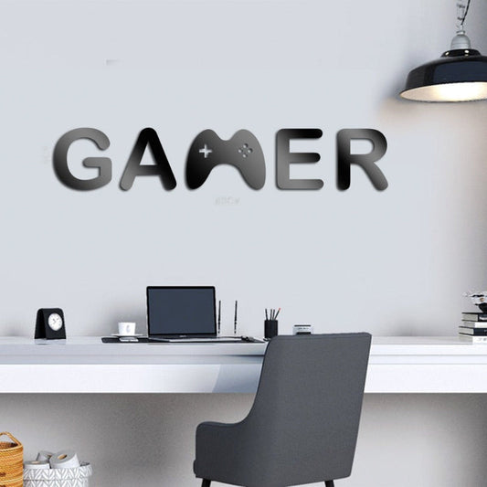Acrylic Mirror Gamer Wall Decal for Gaming Rooms