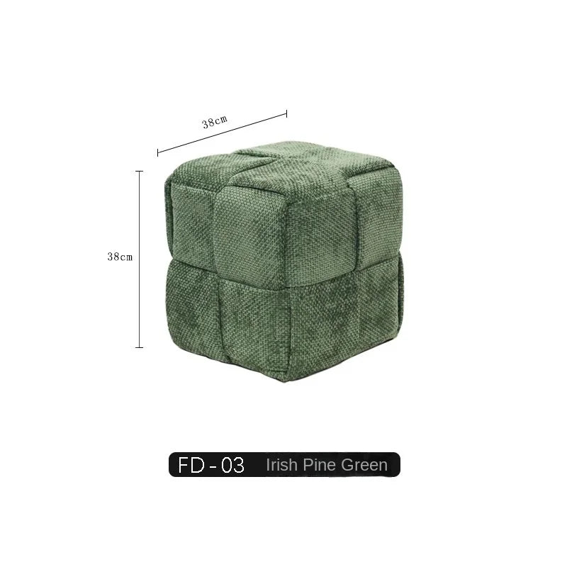 Chenille Woven Bench Stool for Home Seating
