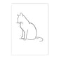 Minimalist Pet Dog Cat Line Art Canvas Poster
