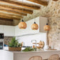 Handmade Bamboo Pendant Lamp Rattan Chandelier Indoor Lighting