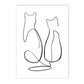 Minimalist Pet Dog Cat Line Art Canvas Poster