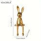 Ceramic Long-Eared Sitting Rabbit Statue Luxury Home Decor Ornament
