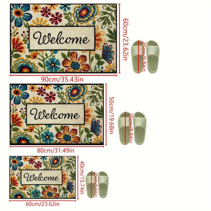 Bright Flower Garden Doormat Rug Home Decor