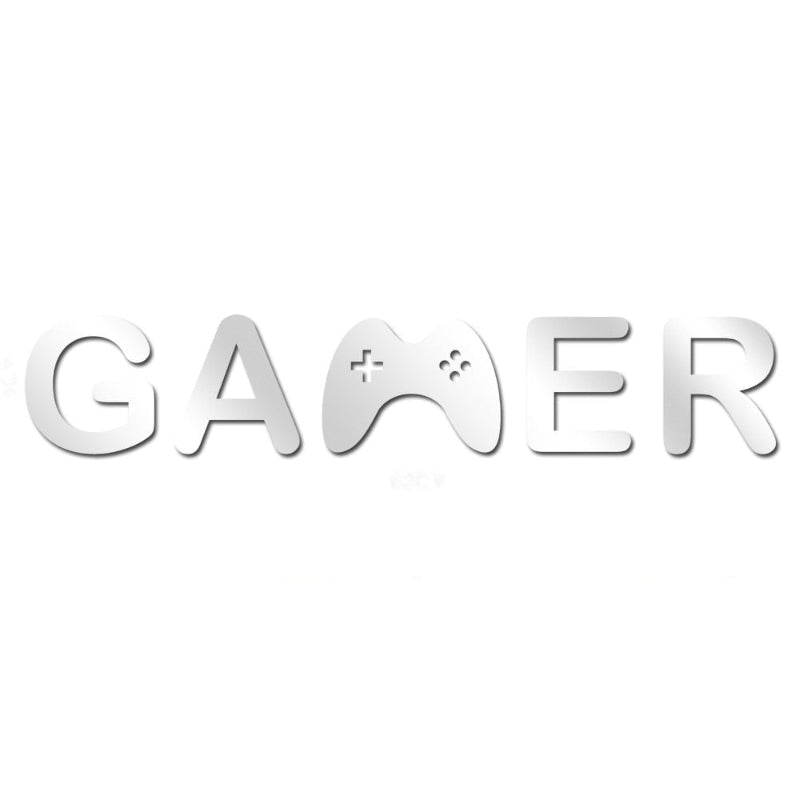 Acrylic Mirror Gamer Wall Decal for Gaming Rooms