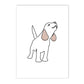 Minimalist Pet Dog Cat Line Art Canvas Poster