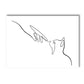 Minimalist Pet Dog Cat Line Art Canvas Poster