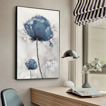 Scandinavian Golden Flower Nordic Art Canvas Poster