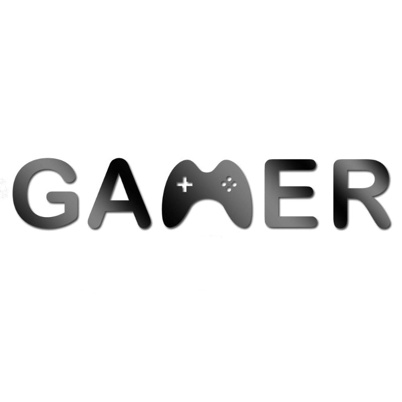 Acrylic Mirror Gamer Wall Decal for Gaming Rooms