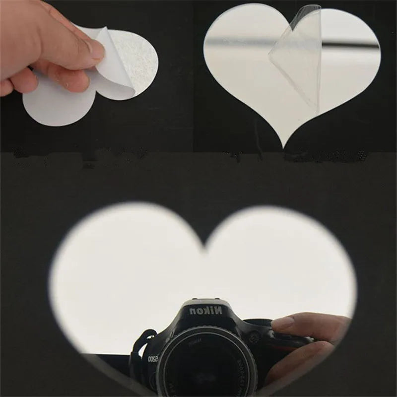 10Pcs Acrylic Love Heart Mirror Wall Stickers Decor