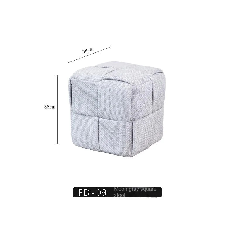 Chenille Woven Bench Stool for Home Seating
