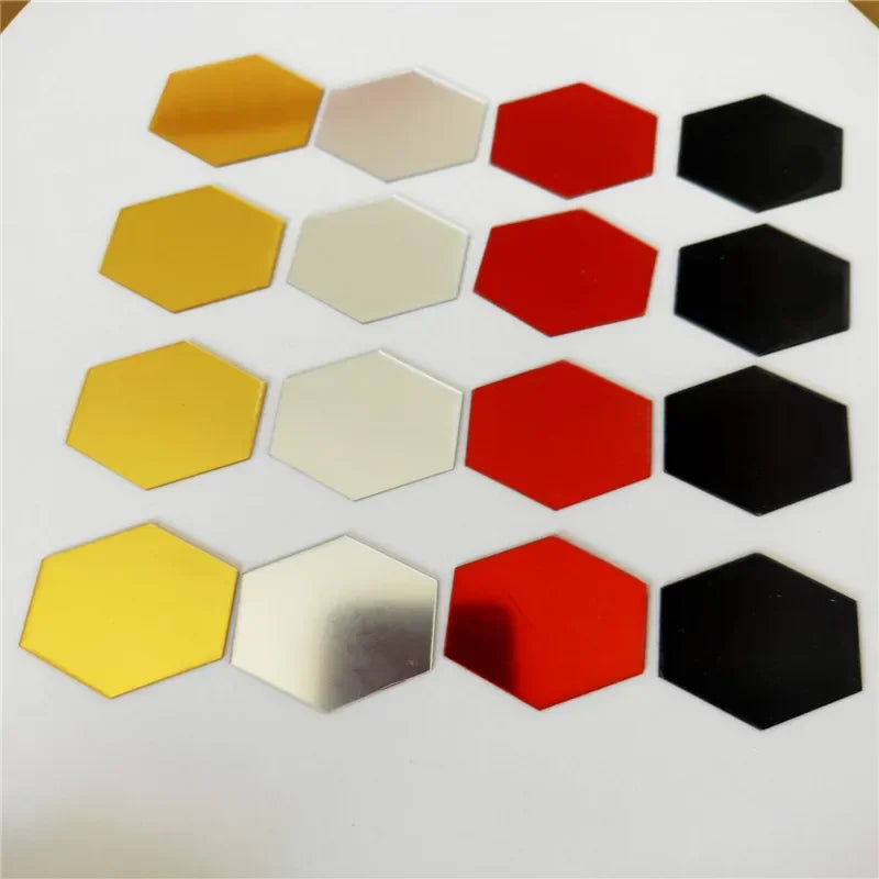 Hexagon Acrylic Mirror Wall Stickers for DIY Decor
