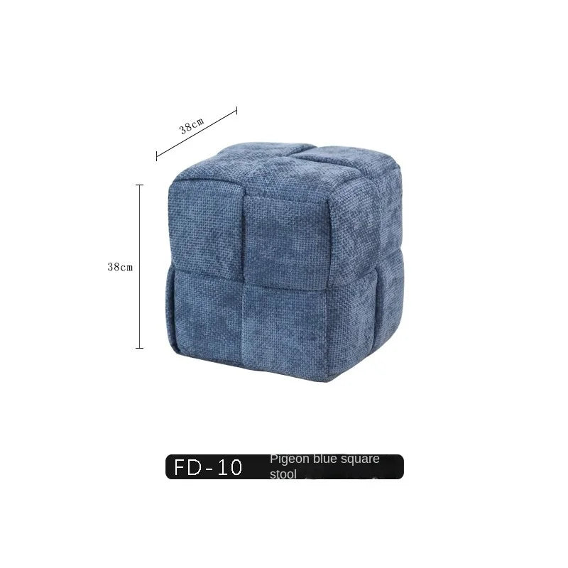 Chenille Woven Bench Stool for Home Seating