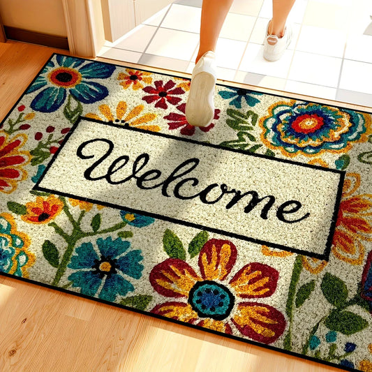 Bright Flower Garden Doormat Rug Home Decor