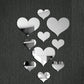 10Pcs Acrylic Love Heart Mirror Wall Stickers Decor