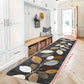 Grey Leaf Pattern Kitchen Runner Rug Mat