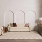Atira Light Brown Checkered Area Rug