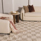 Atira Light Brown Checkered Area Rug